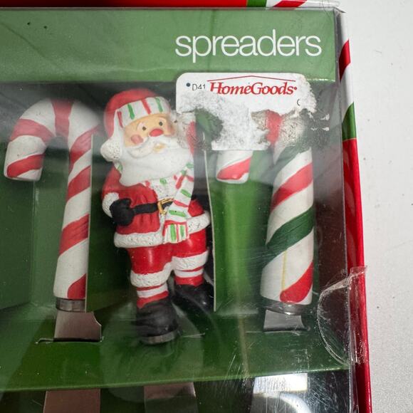 Boston Warehouse Candy Claus Spreaders 4pc Set Stainless Christmas Santa - Picture 4 of 4